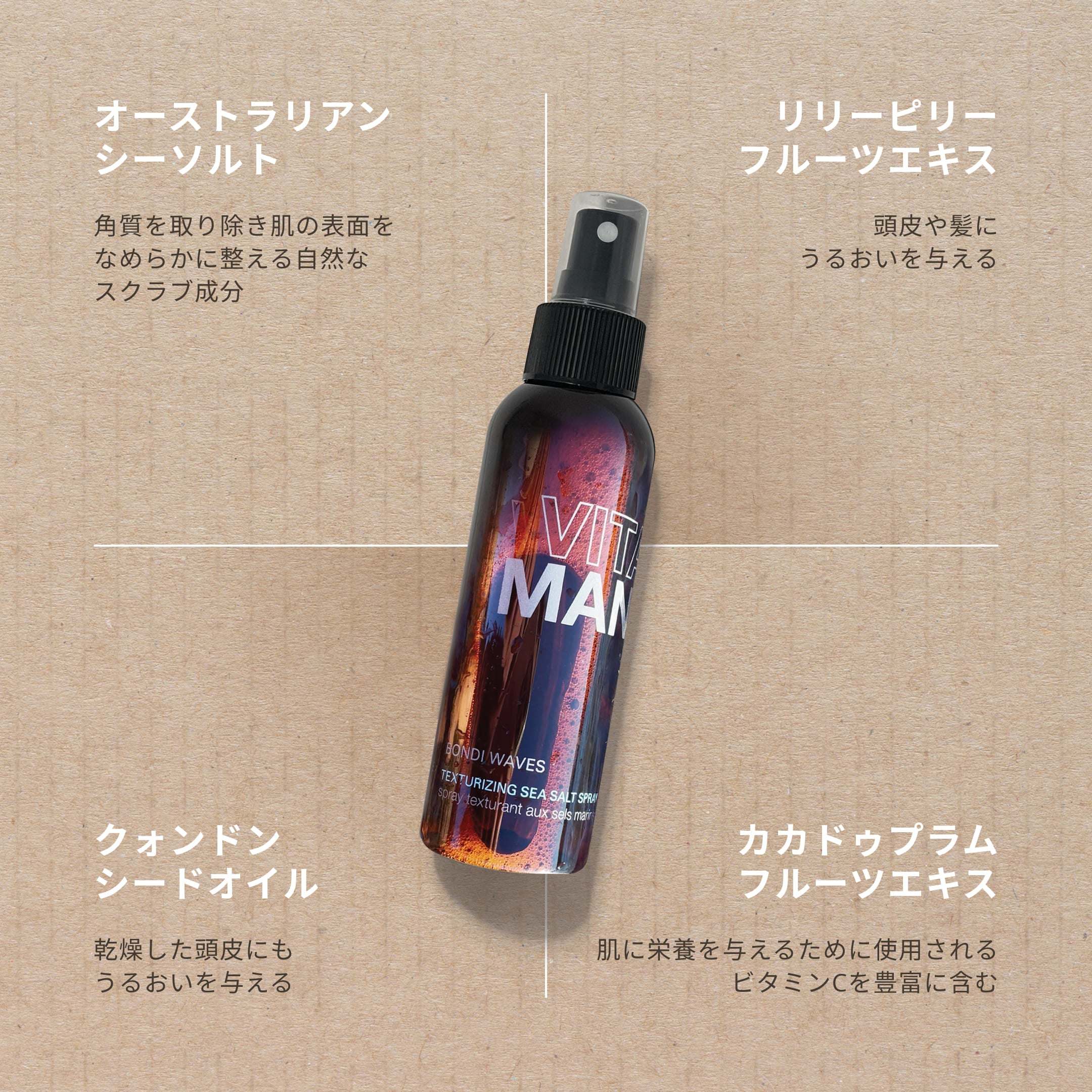 ボンダイウェイブシーソルトヘアスプレー